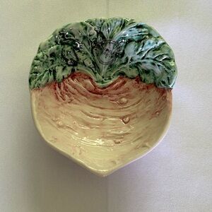 Matias Belo Ceramic Turnip Serving Bowl Made in Portugal 7” x 8” NWOT